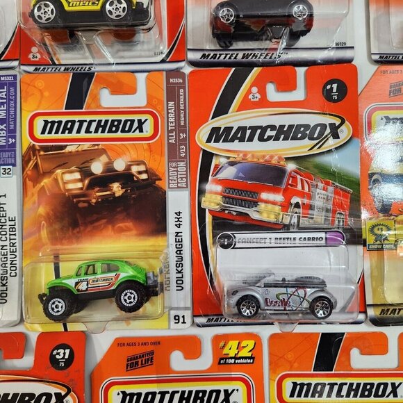 Matchbox Volkswagen Diecast Car Lot of 17 New Beetle Concept 1 Convertible 4x4 - Picture 5 of 16